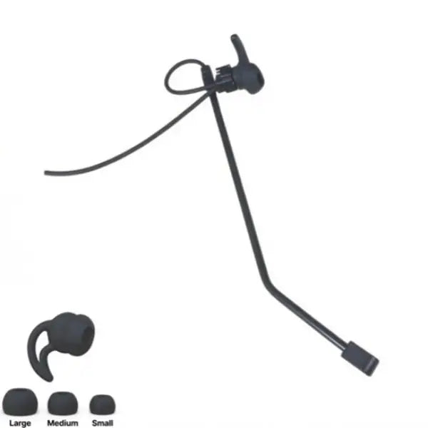 SHG Semi NC S130-PL-NC lightweight in-ear dispatch headset with Quick Disconnect and passive noise-canceling microphone