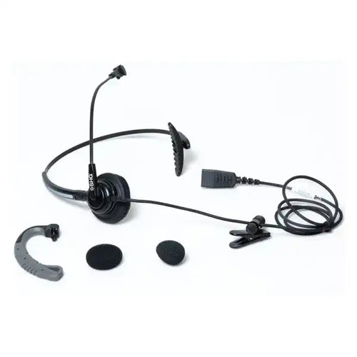 SHG S 134-CON lightweight convertible mono call center headset with Quick Disconnect, passive noise-canceling microphone, and over-the-head or over-the-ear design